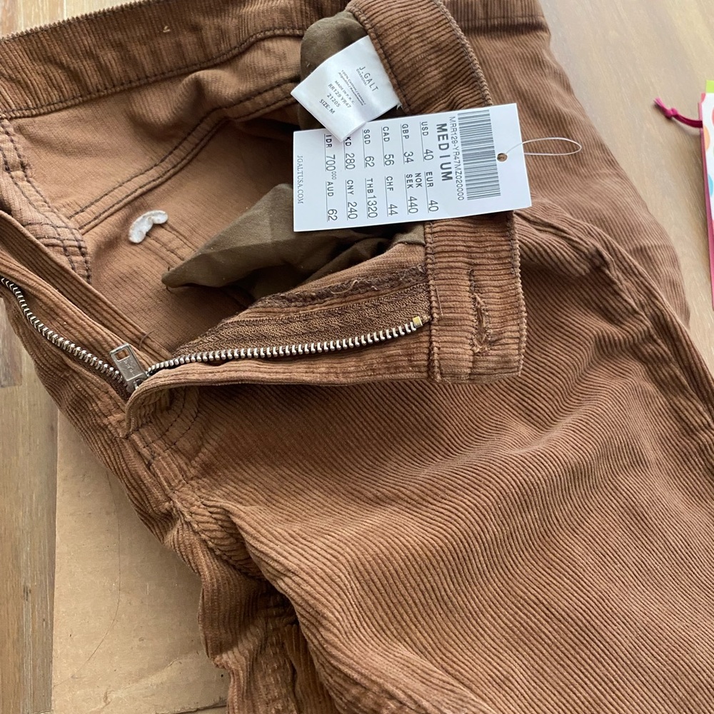 Brandy Melville medium brown jada corduroy pants
